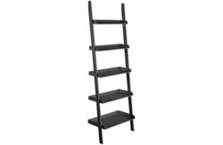 Habitat Jessie Black Wide Leaning Bookcase